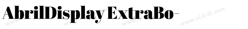 AbrilDisplay ExtraBo字体转换 AbrilDisplay ExtraBo字体转换